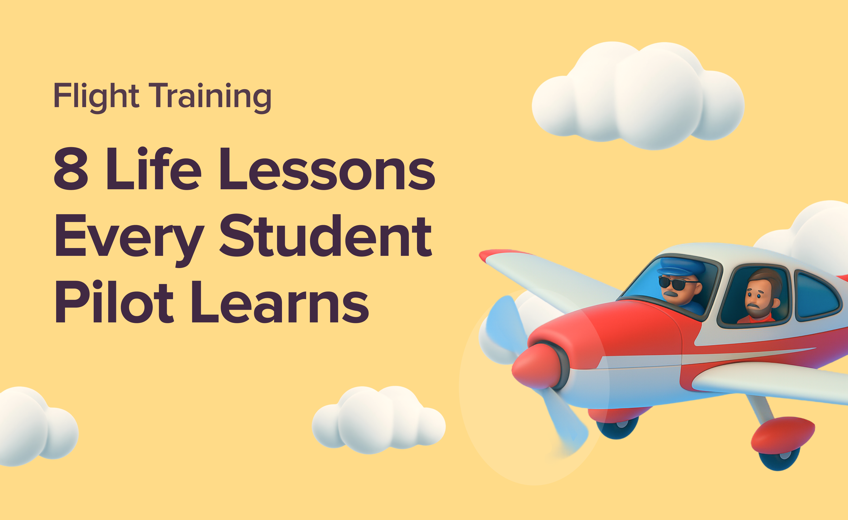 Cover 8 Life Lessons Every Student Pilot Learns