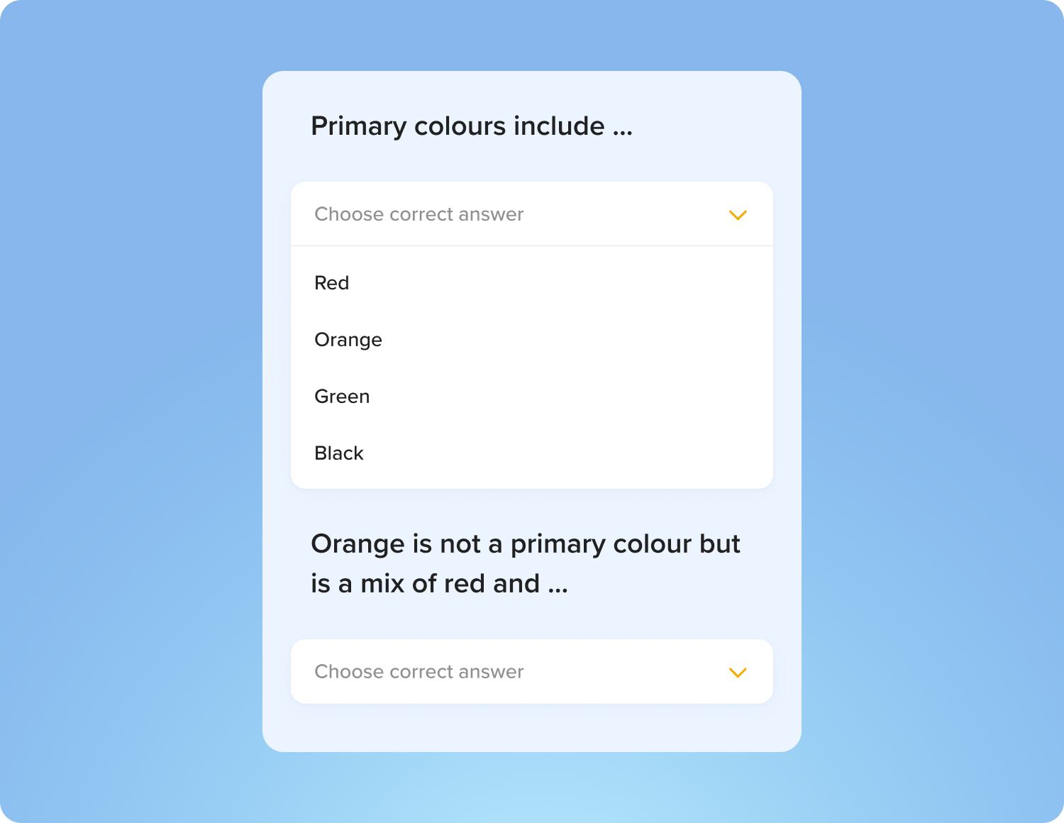 Text: fill-in-blank answer, intended for numerical answers