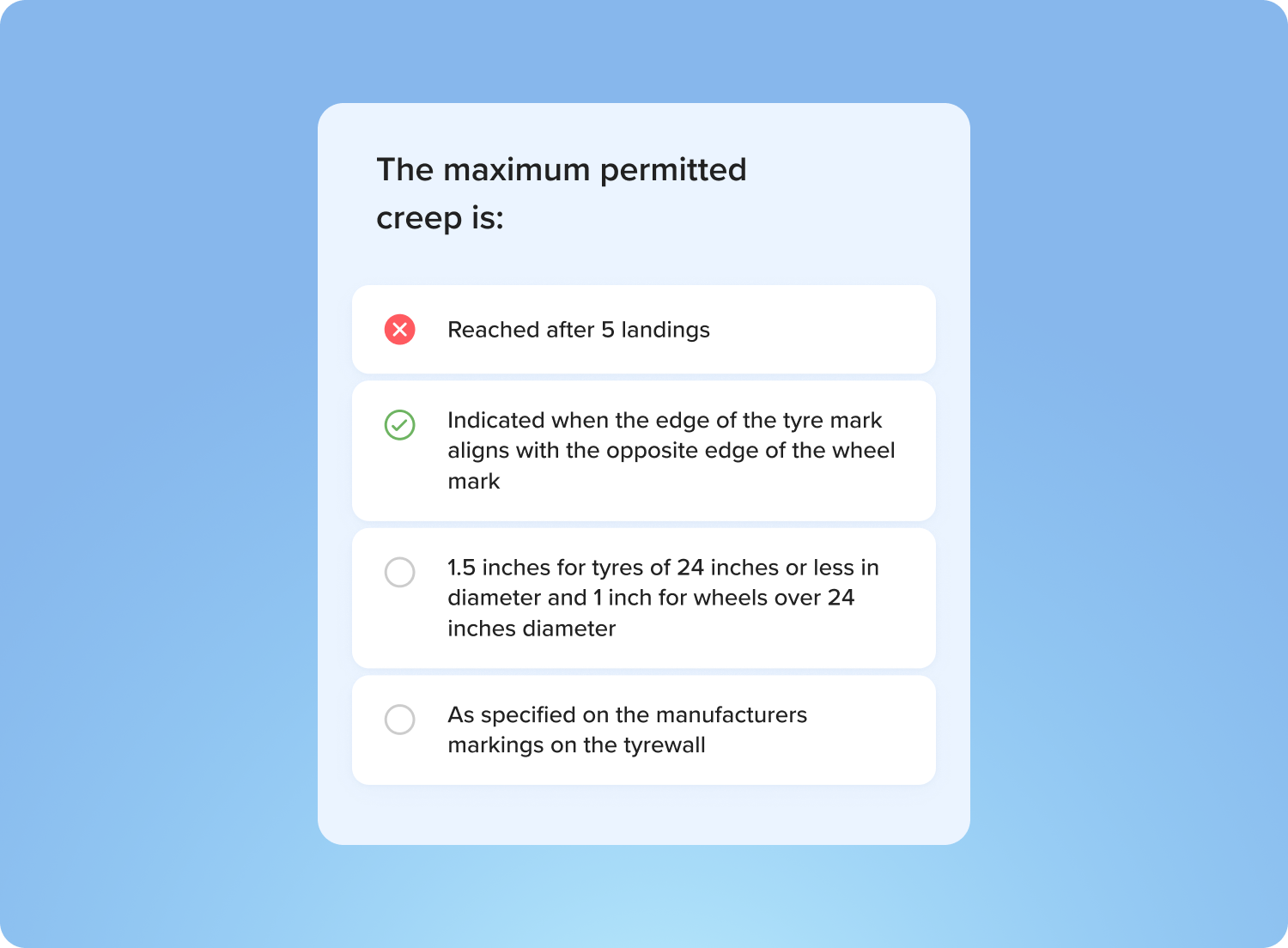 Multiple-choice: select an answer from 4 offered variants