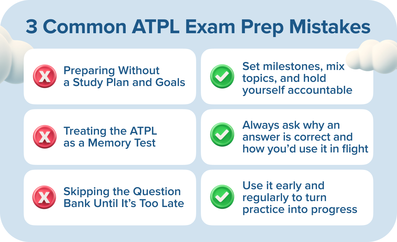 3 Common ATPL Exam Prep Mistakes