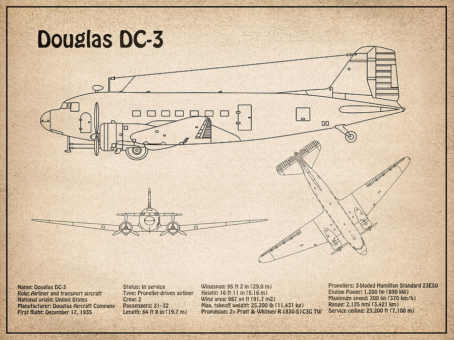 Douglas DC-3 Diagram 1935
