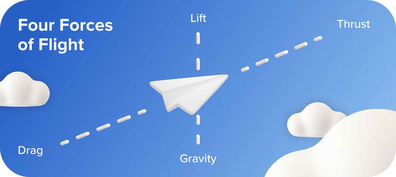 Four forces of flight