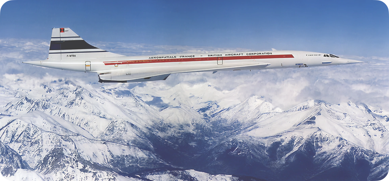 Concorde Above the Mountains