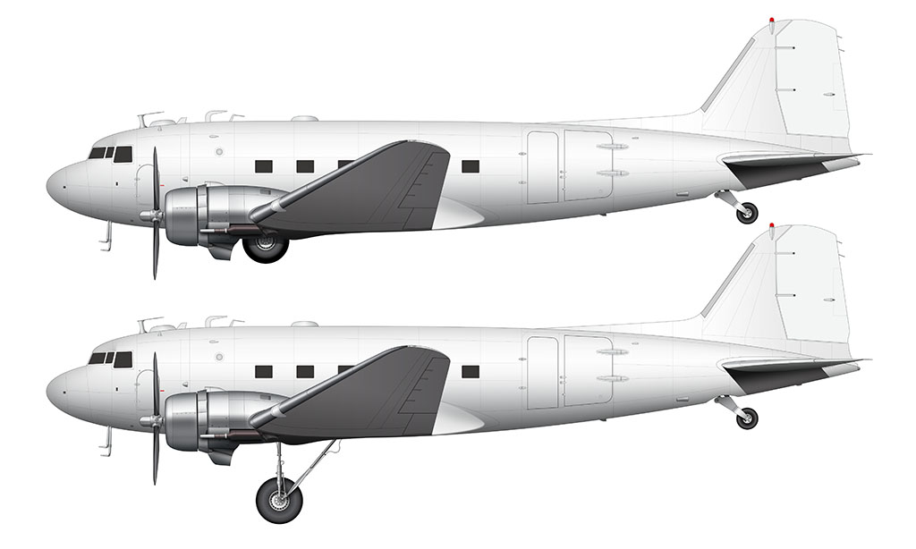 Douglas DC-3 white