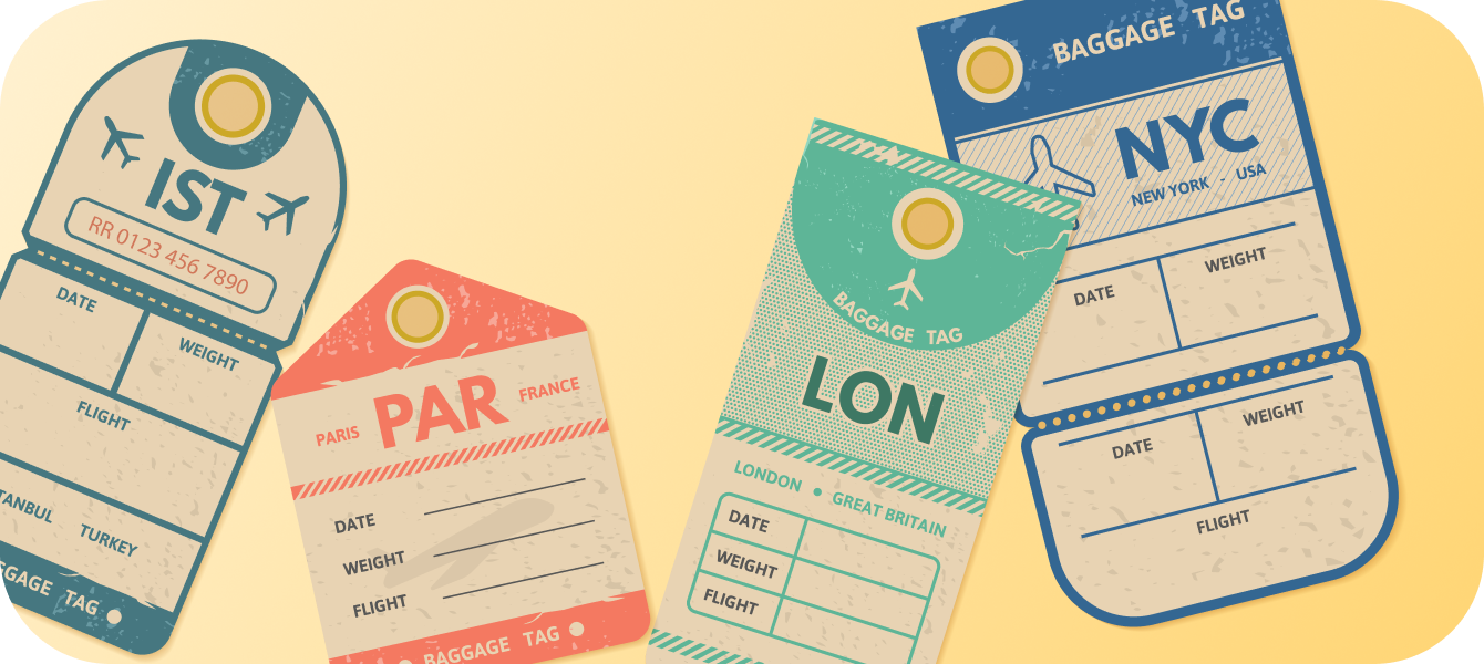 Vintage Luggage Tickets